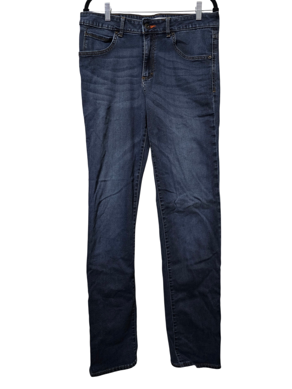Lee Modern Series L342 Straight Fit Jeans in Dark Blue with Orange Stitching